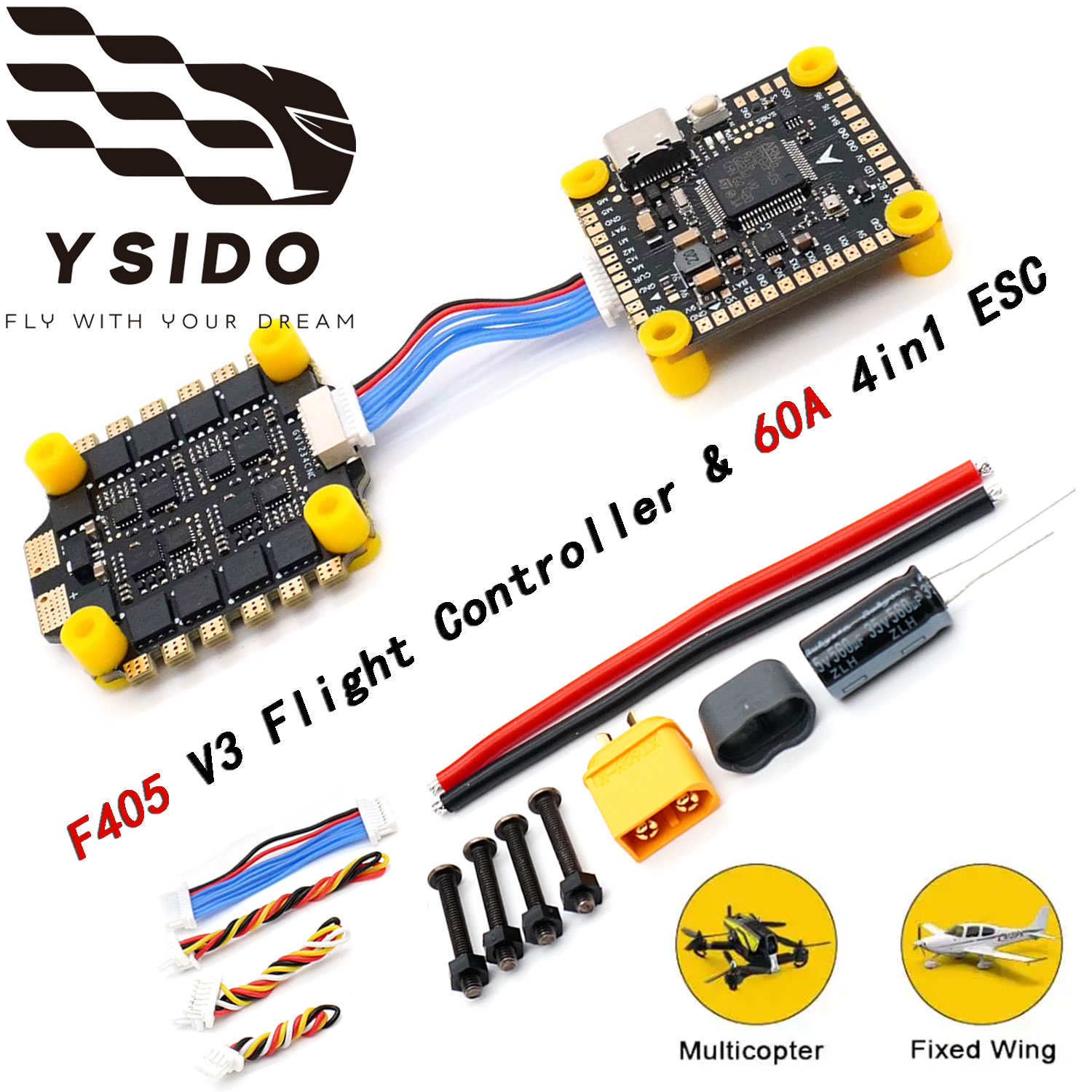 Mateksys Flight Controller F405 Wte - YSIDO F4 F405 V3 비행 컨트롤러