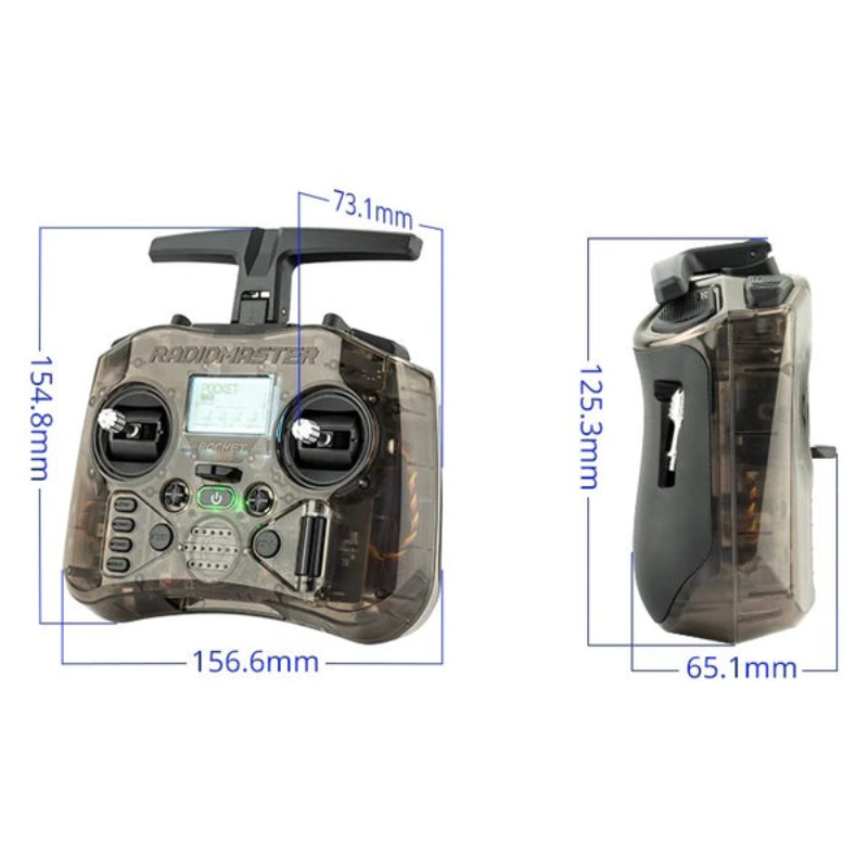 ELRS FCC 모드 2 메쉬 케이스 투명 FPV 무선 - Radiomaster Pocket Elrs M2 리뷰 및 가격